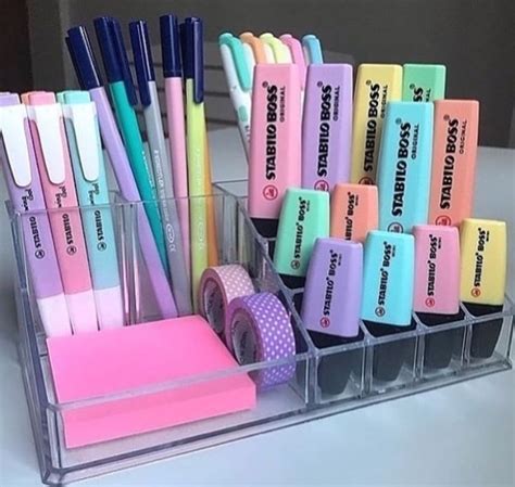 Pin by Barbara B on colors: pastel | Stationery organization, Study ...