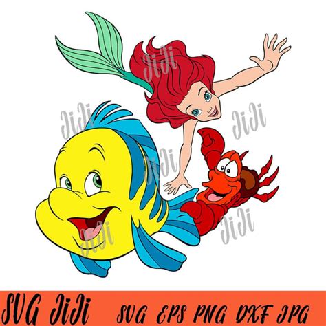 Ariel Sebastian Flounder SVG, Disney Ariel SVG | Inspire Uplift