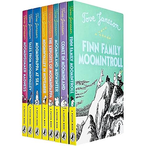 Tove Jansson Moomin Collection 8 Books Set (The Exploits of Moominpappa,Tales from Moominvalley ...