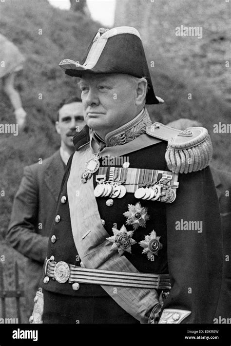 Sir Winston Churchill in military dress Stock Photo: 69277009 - Alamy