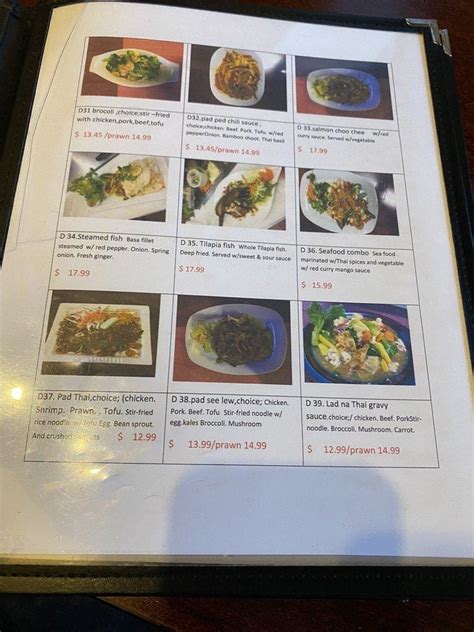 Menu at Coconut Thai Restaurant (Chilliwack), Chilliwack