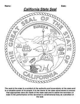 California State Seal and Create your Own Seal Worksheet by Pointer ...