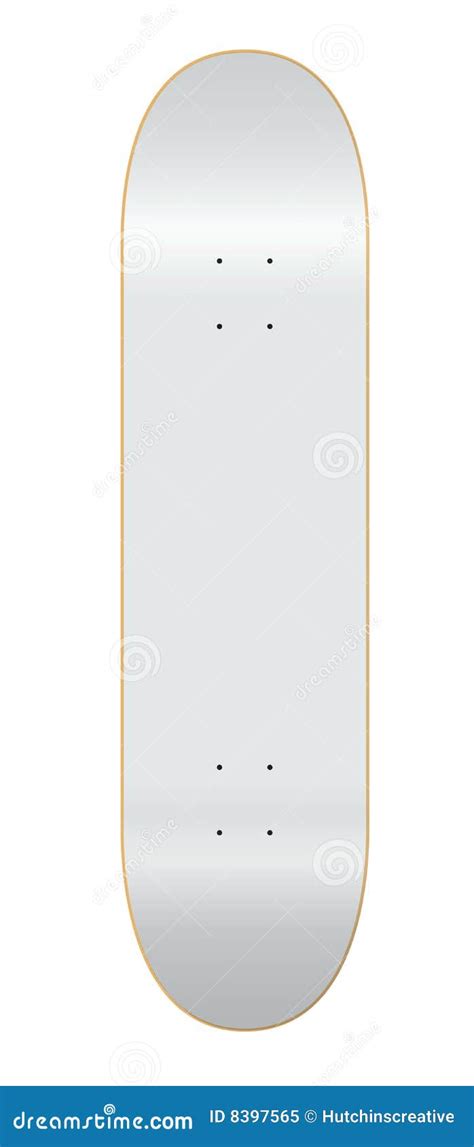 Skateboard Deck Template 7.75 Royalty Free Stock Photo - Image: 8397565