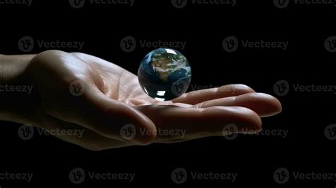 AI Generative Mans hand is giving water element to mans hand holding ...