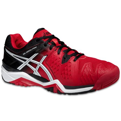 Asics Mens GEL-Resolution 6 Tennis Shoes - Fiery Red - Tennisnuts.com