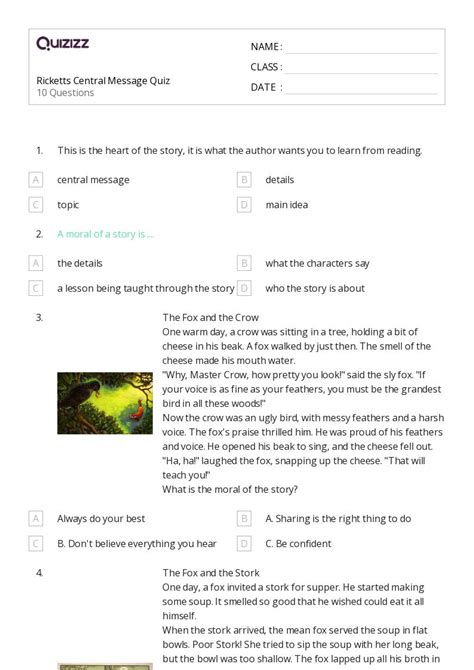 50+ Central Message worksheets for 5th Grade on Quizizz | Free & Printable