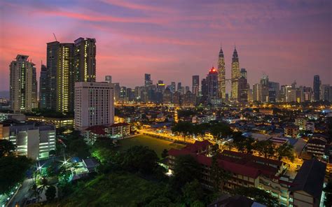 Wallpaper Kuala Lumpur, Malaysia, City Evening, Buildings, - Fondo De Pantalla Malaysia ...