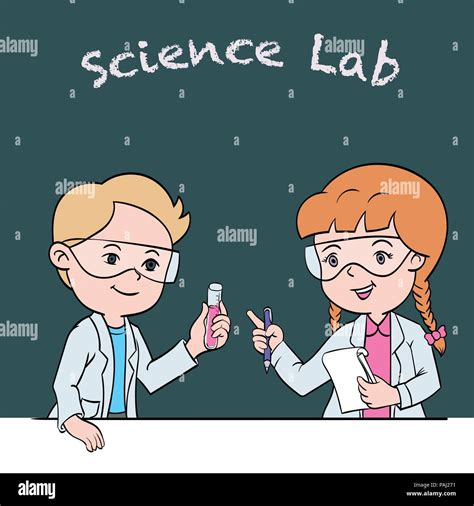 Cartoon scientist boy in lab hi-res stock photography and images - Alamy