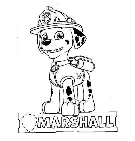 Marshall Paw Patrol 11 Coloring Page - Free Printable Coloring Pages for Kids