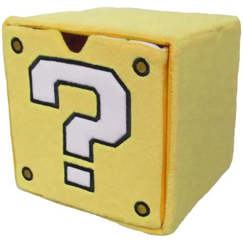 SUPER MARIO Plush Chest Question Mark Block - Little Orange