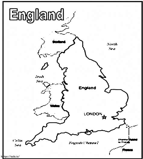 United Kingdom Map coloring page