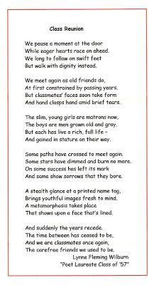 Lynne's+poem.JPG 210×400 pixels | 50th class reunion ideas, Class reunion, Class reunion decorations