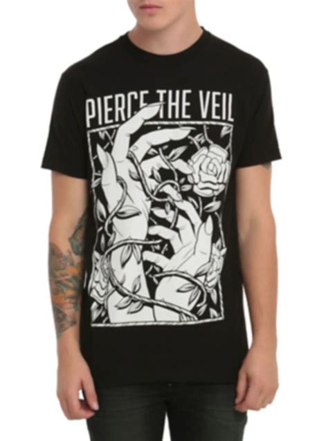 Pierce The Veil Rose Hands T-Shirt | Rose t shirt, Pierce the veil, Shirts