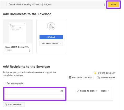 Setting Up and Using DocuSign in Quotes – Avinode Group