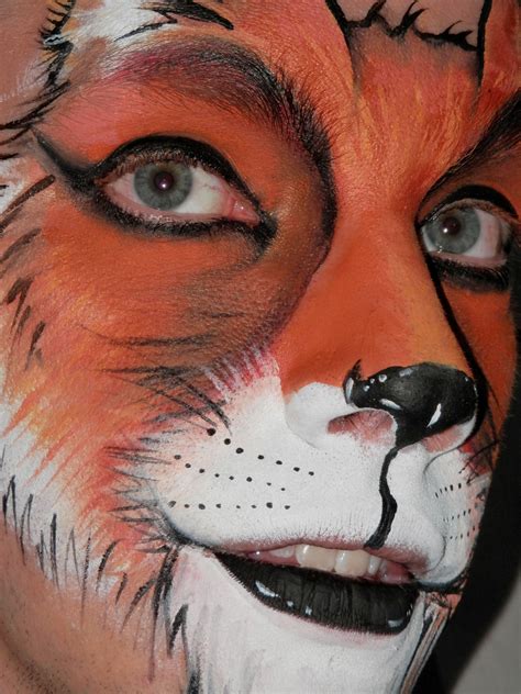 Red Fox close up, face painting by Painted Mistress Adult Face Painting, Face Painting Halloween ...