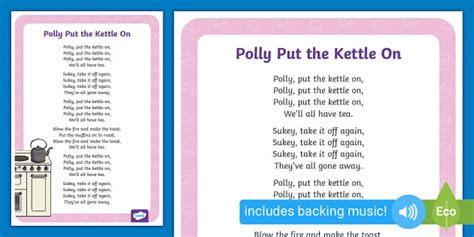 Polly Put The Kettle On Nursery Rhyme (teacher made)