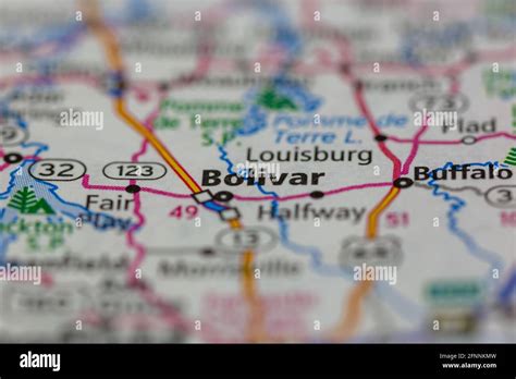 Bolivar missouri map hi-res stock photography and images - Alamy