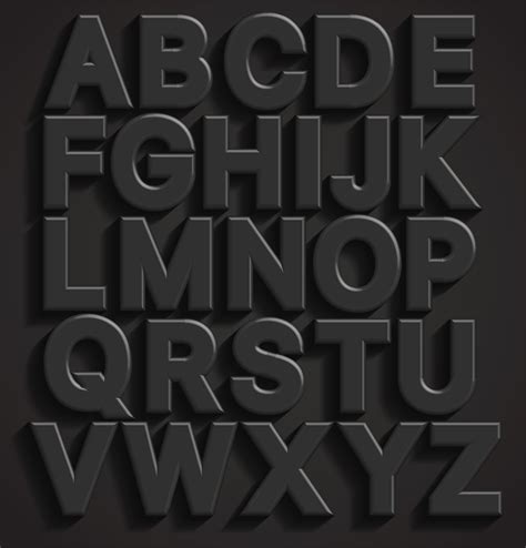 Vector Black 3d Font 172677 Vector Art at Vecteezy