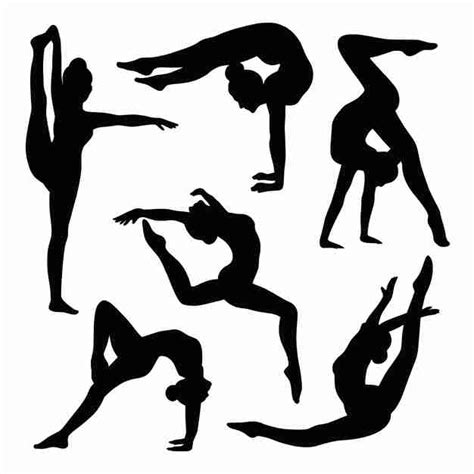 gymnastics silhouettes - Clip Art Library