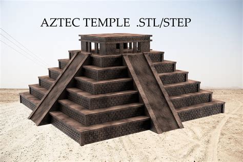 Aztec Temple STL Digital Model - Etsy