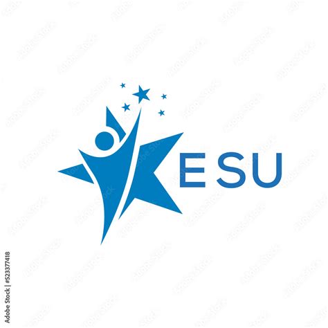 ESU Letter logo white background .ESU Business finance logo design vector image in illustrator ...