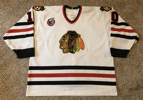 92-93 100 yr - CHICAGO BLACKHAWKS JERSEY HISTORY