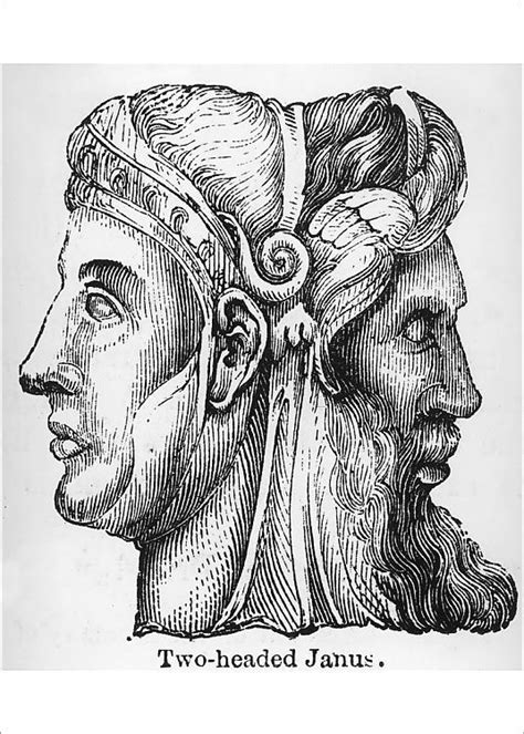 Print of Two-headed Janus | Janus, Art, Two heads