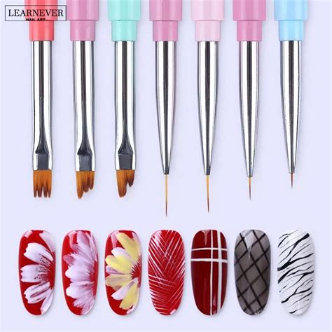 LEARNEVER 1PC Nail Brush Handle UV Gel Lacquer Acrylic Painting Liner Pen Cuticle Remover ...