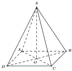 Cho hình chóp tứ giác đều (SABCD) có cạnh đáy bằng (2a,) cạnh bên bằng ...