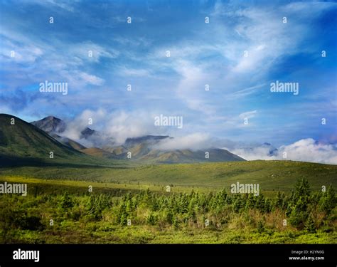 Mountains In Alaska Stock Photo - Alamy