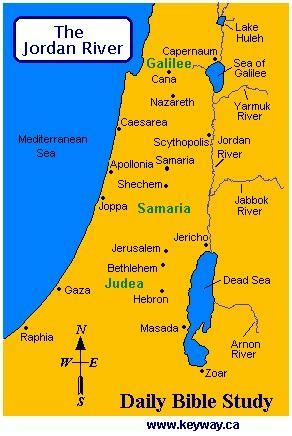 Map Of The Jordan River And Jericho - Share Map