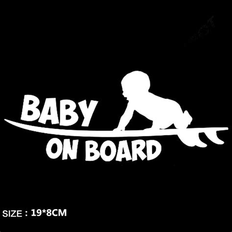 BABY ON BOARD 19*8CM Creative Fashion Funny Car Sticker After the ...