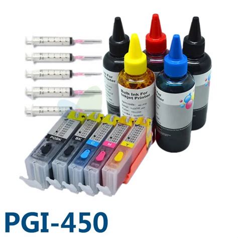 PGI 450 Refill ink kit For Canon PIXMA IP7240 MG5440 MG5540 MG6440 ...