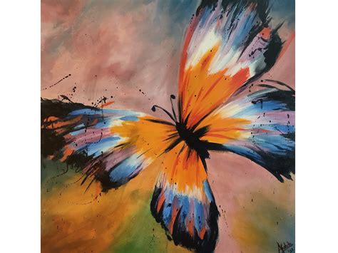 Abstract Butterfly | Acrylic On Canvas | Akshita Makhija | Exotic India Art