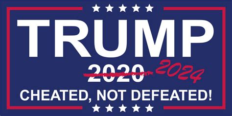 Trump 2024 Cheated Not Defeated - Bumper Sticker