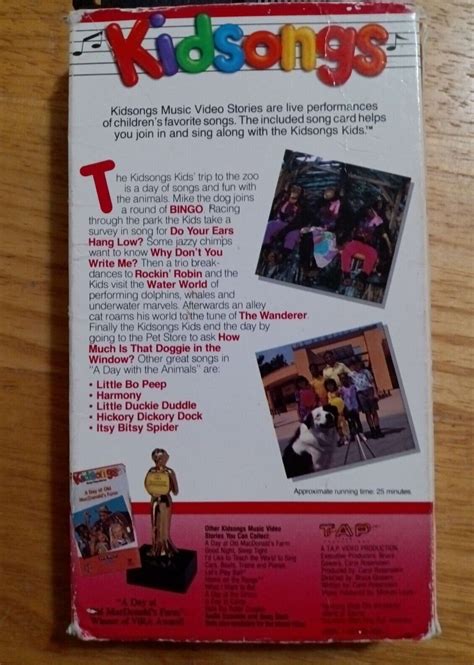 Kidsongs A Day With the Animals VHS 1986 View Master Video 25 - Etsy