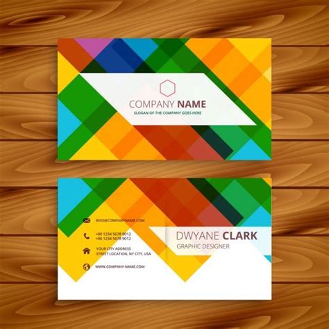 Free Vector | Colorful business card in abstract design | Printable ...