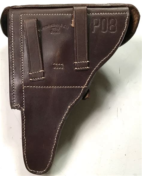 P08 LUGER PISTOL HOLSTER-BROWN LEATHER | Man The Line