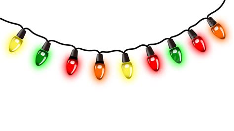 String Of Christmas Lights Clipart Transparent Background, Christmas Light Effect Lamp String ...