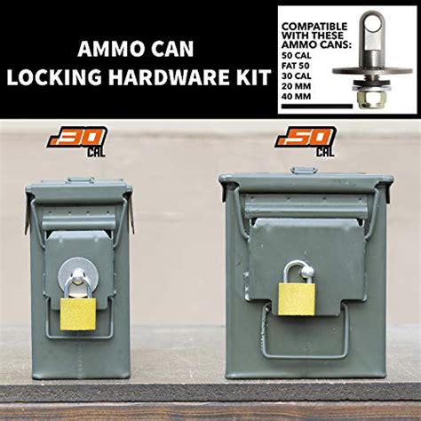 Army Force Gear Ammo Can Locking Hardware Kit - Stainless Steel Lock Hardware for Ammo Cases ...
