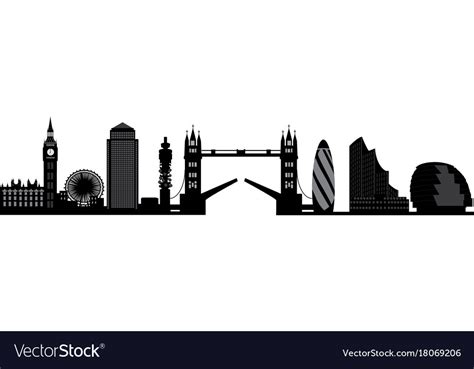 London skyline england city Royalty Free Vector Image