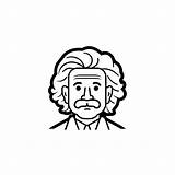 Coloring Genius Einstein  Page sketch template