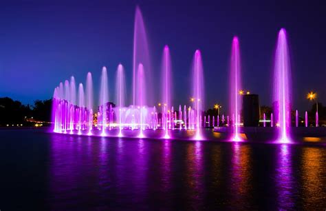 Free download | water fountain show, night time, fountain, multimedia, warsaw, light, water ...
