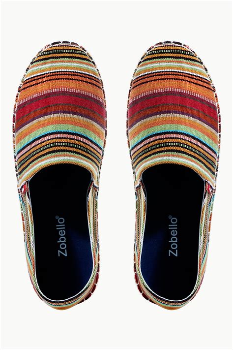 Mens Multi Color Street striped Espadrilles – Zobello