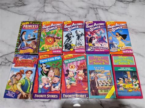 WALT DISNEY SING Along Songs VHS Tapes Lot of 10 Anastasia Princess Stories $40.73 - PicClick AU