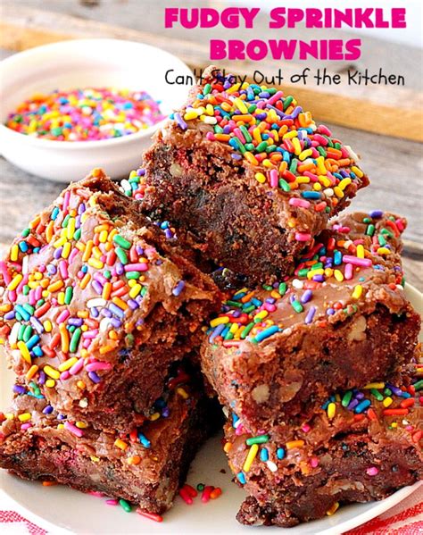 Fudgy Sprinkle Brownies – Can't Stay Out of the Kitchen