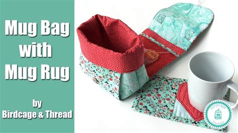 A free sewing pattern download and video tutorial to stitch this coordinated mug rug and b ...