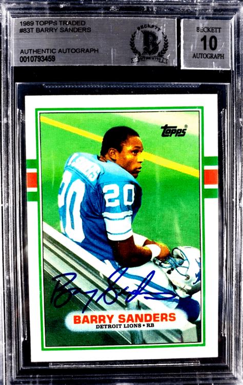 Barry Sanders Rookie Card – Top 3 Cards, Value, and Investment Advice ...