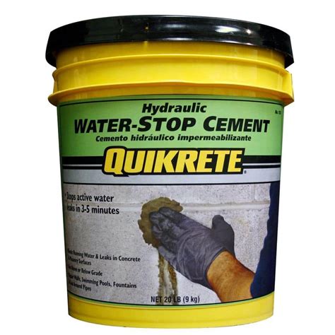 Quikrete 20 lb. Hydraulic Water-Stop Cement Concrete Mix 112620 - The ...