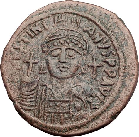 JUSTINIAN I the Great 527AD LARGE Follis Authentic Ancient Byzantine Coin i63597 | Justinian i ...